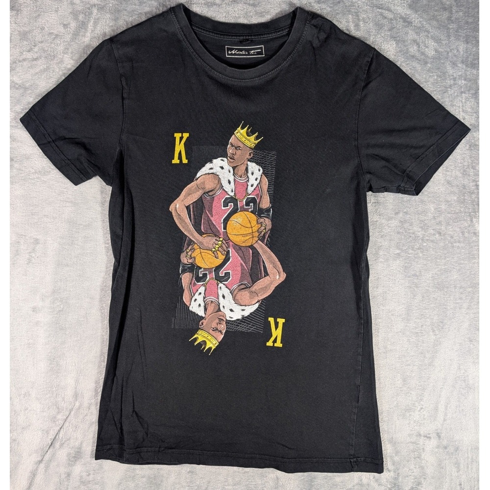 Mister Tee King Mike Michael Jordan 23 Playing Card Graphic T-Shirt Mens Medium